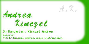 andrea kinczel business card